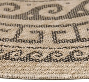 Tappeto rotondo per esterni nero e beige ø 120 cm Comilla - Ayyildiz Carpets