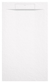 Duplach "Zeus" Piatto Doccia 80x120 In Marmoresina Effetto Pietra Bianco
