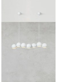 Lampadario bianco con paralume in metallo Cupolo – Markslöjd