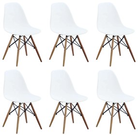 JULIETTE - sedia stile nordico con gambe in legno set da 6