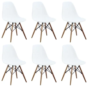 JULIETTE - sedia stile nordico con gambe in legno set da 6
