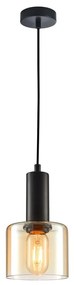 ITALUX PND-65342-1-BK+AMB - Lampadario a sospensione con filo SANTIA 1xE27/40W/230V