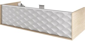 Mobile da bagno sotto lavabo SENSEA Neo marrone laccato lucido L 120 x H 32 x P 48 cm 1 cassetto, lavabo non incluso