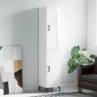 Credenza 34,5x34x180 cm in Legno Multistrato Bianco Lucido 3200131