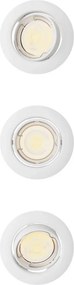 Philips - Confezione da 3 faretti da incasso PERIDOT 1xGU10/7W/230V bianco