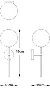 Zuma Line W0606-01A-2GAC - Lampada da parete MILAN 1xG4/2W/230V dorata