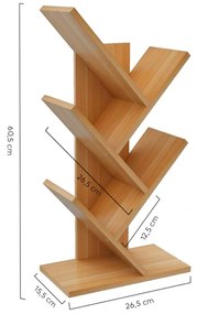 Scaffale marrone con cinque ripiani