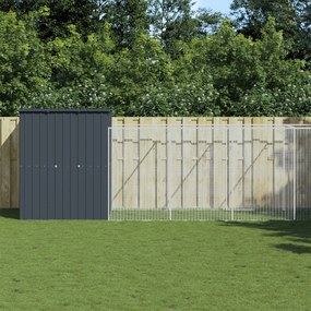 Casetta Cani Con Corsa Antracite 165x863x181 Cm Acciaio Zincato /