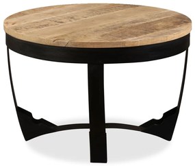 Tavolino da Salotto in Legno Massello Grezzo di Mango 60x40 cm