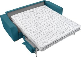 Divano blu allungabile con rivestimento in velluto a coste 225 cm Augustin – Bobochic Paris