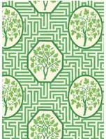 GP & J Baker Carta da parati Royal Maze - Royal Green
