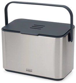 Pattumiera per rifiuti compostabili argentato 4 l Collect - Joseph Joseph