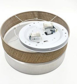 Plafoniera SIRJA DOUBLE BOHO 2xE14/15W/230V Ø 35 cm beige/bianco