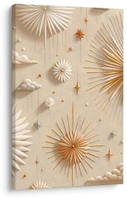 Quadro su tela – Sole e stelle tra le nuvole