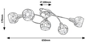 Rabalux - Faretto 5xE14/40W/230V