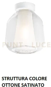 Plafoniera ottone sat. vetro beta trasparente 1176os-pl1 beta-tr