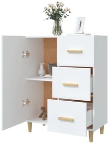 Credenza bianca 69,5x34x90 cm in legno multistrato