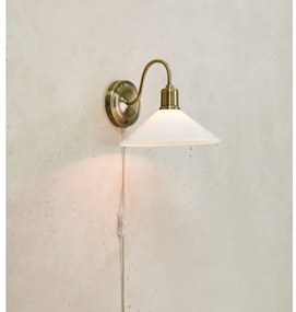 Markslöjd 108865 - Applique VELA 1xE27/40W/230V ottone/bianco