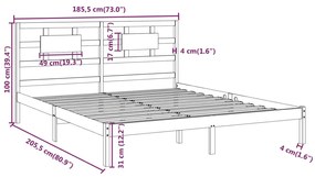 Giroletto in Legno Massello 180x200 cm Super King