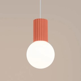 Sollux SL.1754 - Lampadario a sospensione con filo HALO 1xG9/8W/230V diametro 12 cm rosa