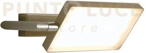 Applique a parete led book oro 18w 1820lm 3000k 22,5x15x10cm orient...