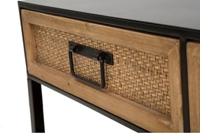 Mobile TV nero/di colore naturale in metallo 95x38x38 cm Hanoi – Mauro Ferretti