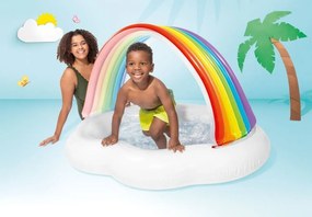 Piscina per bambini con tettoia a forma di arcobaleno