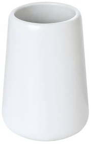 Bicchiere portaspazzolini da appoggio Sidney in ceramica bianca