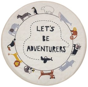 Tappeto bianco Animali, ø 130 cm - Bloomingville Mini