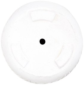 Vaso da fiori argilla bianco sporco 35 x 35 x 19 cm FTERO Beliani