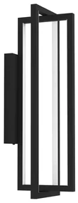 Applique LED moderno Siberia nero IP20, luce bianco naturale 2200 lumen, EGLO