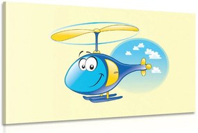 Quadro su tela – Elicottero tra le nuvole