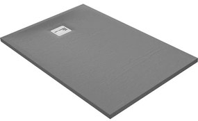 Piatto doccia SENSEA in resina REMIX L 90 x L 140 x H 3.6 cm grigio opaco