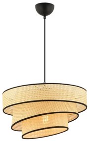Lampadario a sospensione con cavo COUPER 1xE27/60W/230V beige/nero