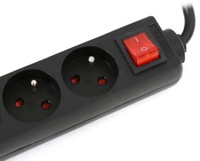 Prolunga con interruttore 5Z Type E 5m nero