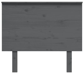 Testiera per letto grigia 94x6x82,5cm in legno massello di pino