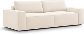 Divano beige allungabile/con contenitore con rivestimento in velluto 247 cm Jodie – Micadoni