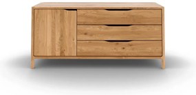 Cassettiera bassa in legno di quercia in colore naturale 140x64 cm Twig - The Beds