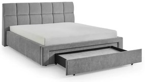 Letto matrimoniale imbottito grigio rete non inclusa 180x200 cm Canyon – Meise Möbel