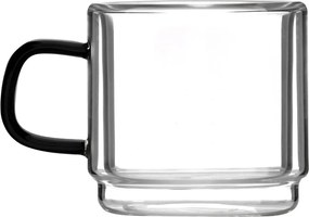 Set di 2 tazze da espresso in vetro da 80 ml Carbon - Vialli Design