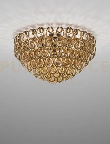 Giogali lampadadario a soffitto 80 cristallo oro e cromo lucido 5 l...