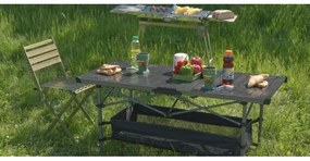 Tavolo da campeggio pieghevole 123x55cm antracite