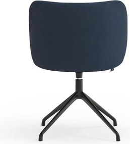 Sedia da pranzo blu scuro in imbottito Mogi – Teulat