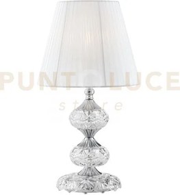 Lumetto incanto cromo 1 luce attacco e14 25x46cm in vetro cristallo