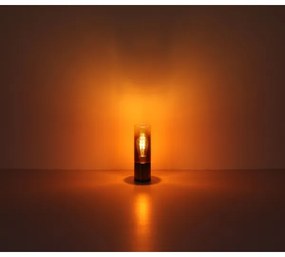 Globo 21000TG - Lampada da tavolo ANNIKA 1xE27/25W/230V diametro 9 cm nero/rame