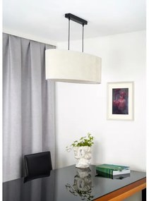 Duolla - Lampadario a sospensione con filo OVAL 2xE27/15W/230V grigio