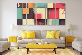 Quadri 5 pezzi – Texture astratta