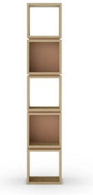 Libreria in rovere decorato color mattone-naturale 32x167 cm Lofty - Marckeric