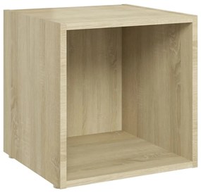Mobile porta tv rovere sonoma 37x35x37 cm in legno multistrato