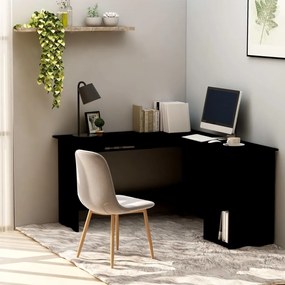 Scrivania angolare a l nero 120x140x75 cm in truciolato